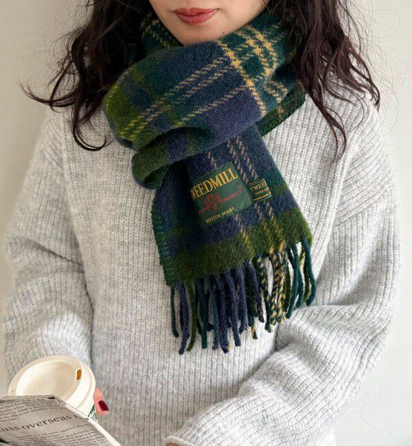 fredy emue「【TWEED MILL/ツイードミル】サイドステッチウールチェックマフラー」|マフラー|