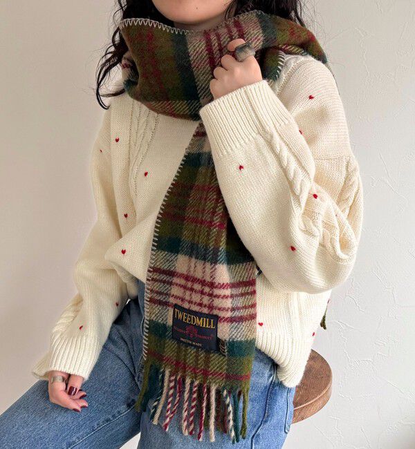 fredy emue「【TWEED MILL/ツイードミル】サイドステッチウールチェックマフラー」|マフラー|