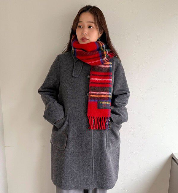 fredy emue「【TWEED MILL/ツイードミル】サイドステッチウールチェックマフラー」|マフラー|