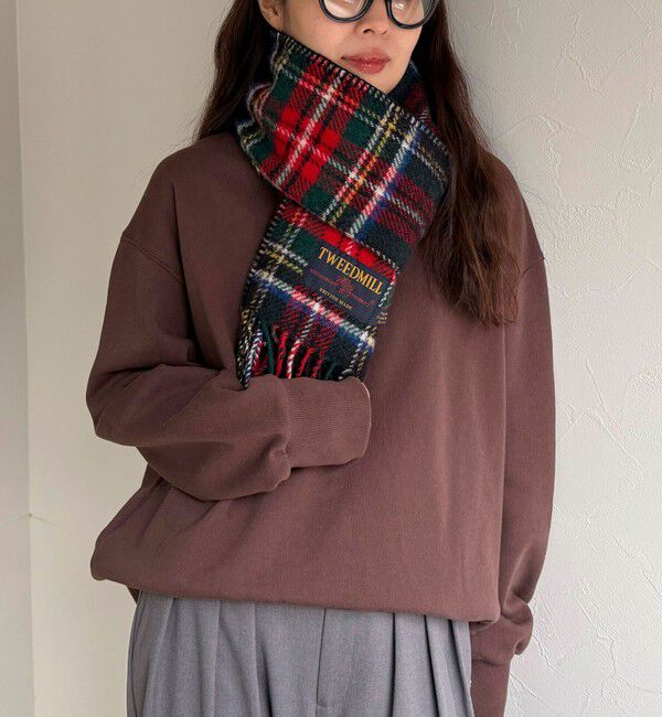 fredy emue「【TWEED MILL/ツイードミル】サイドステッチウールチェックマフラー」|マフラー|