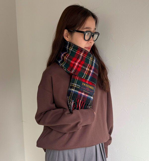 fredy emue「【TWEED MILL/ツイードミル】サイドステッチウールチェックマフラー」|マフラー|