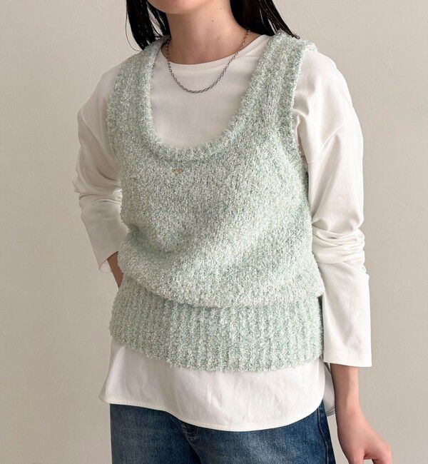 fredy emue「テープMIXニットベスト」|ベスト・ジレ|