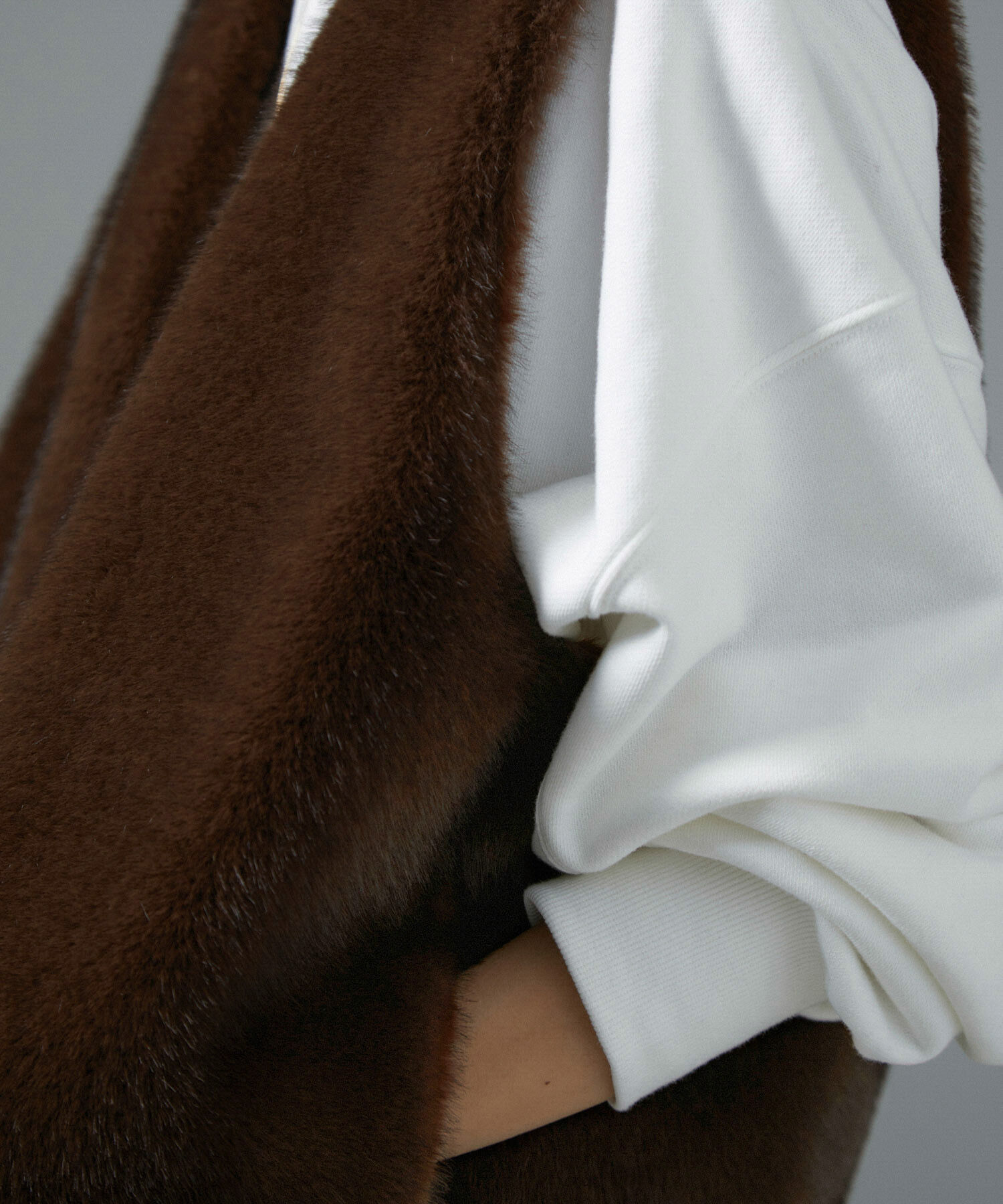 SALON adam et rope'「ミンクライクエコファージレ/ベスト【制電機能/静電気防止】」|ベスト・ジレ|