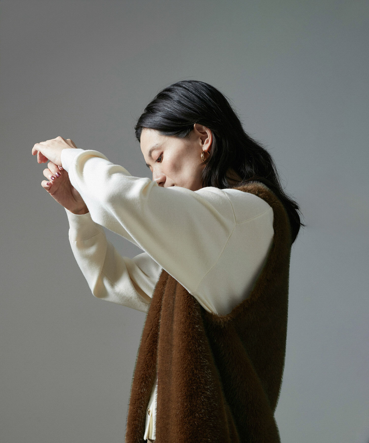 SALON adam et rope'「ミンクライクエコファージレ/ベスト【制電機能/静電気防止】」|ベスト・ジレ|