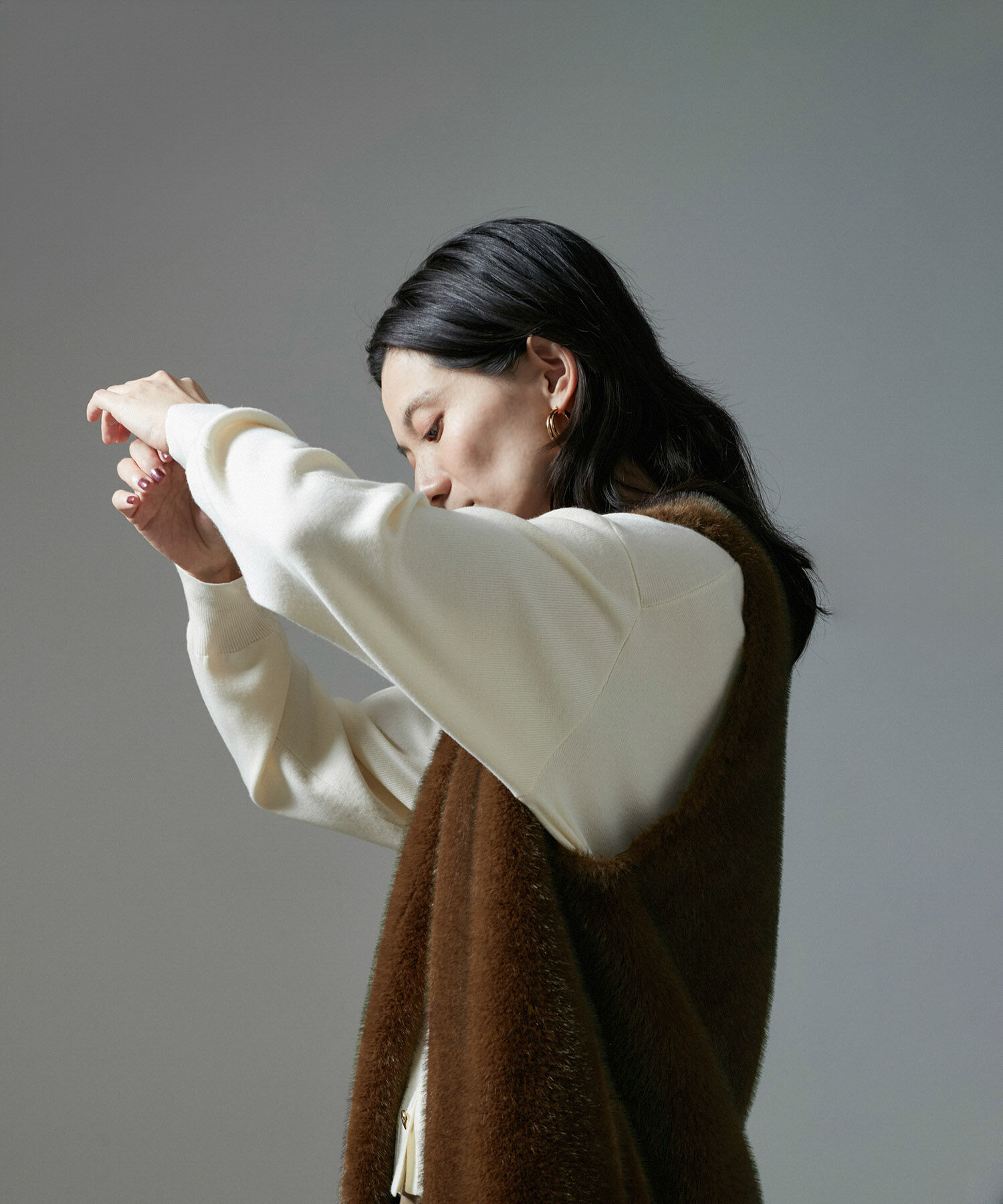 SALON adam et rope'「ミンクライクエコファージレ/ベスト【制電機能/静電気防止】」|ベスト・ジレ|