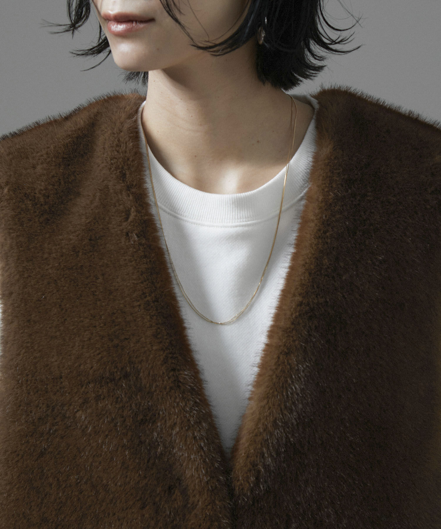 SALON adam et rope'「ミンクライクエコファージレ/ベスト【制電機能/静電気防止】」|ベスト・ジレ|