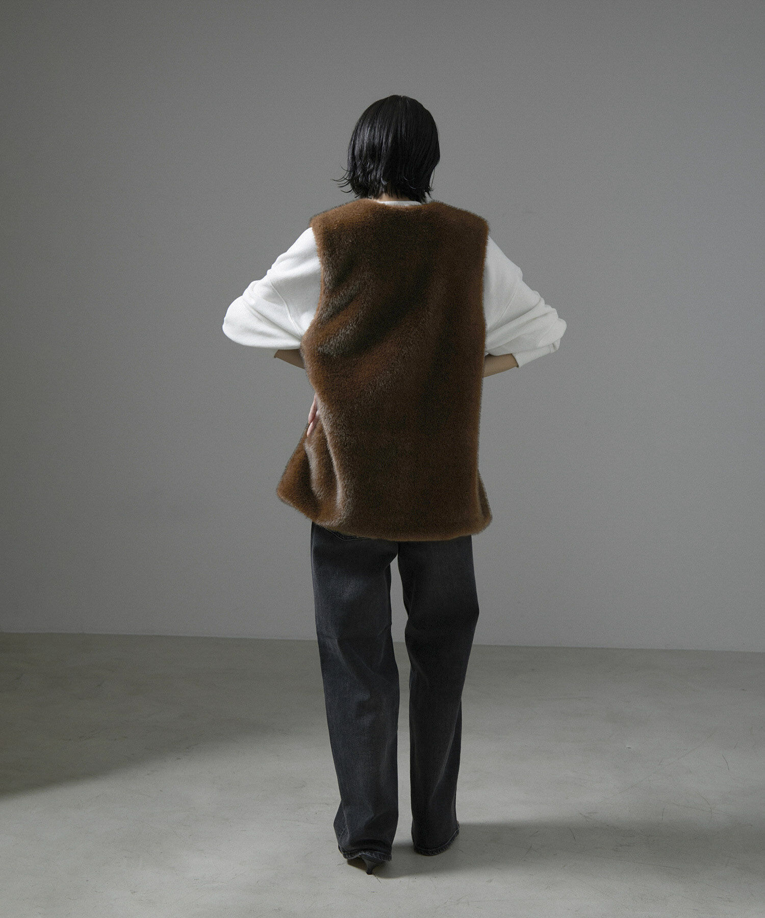 SALON adam et rope'「ミンクライクエコファージレ/ベスト【制電機能/静電気防止】」|ベスト・ジレ|