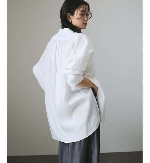 SALON adam et rope'「リネンオーバーシャツ［GENTLE LINEN］」|シャツ・ブラウス|