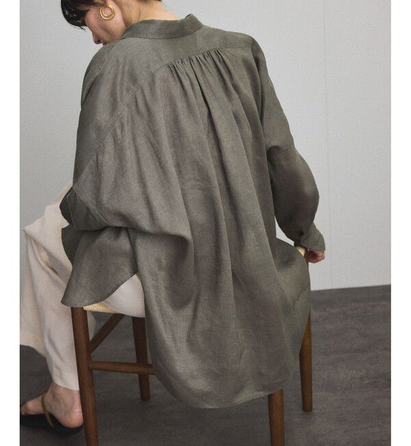 SALON adam et rope'「リネンオーバーシャツ［GENTLE LINEN］」|シャツ・ブラウス|