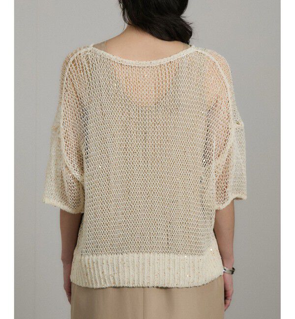 SALON adam et rope'「ギマコットンスパンコールプルオーバー」|ニット・セーター|