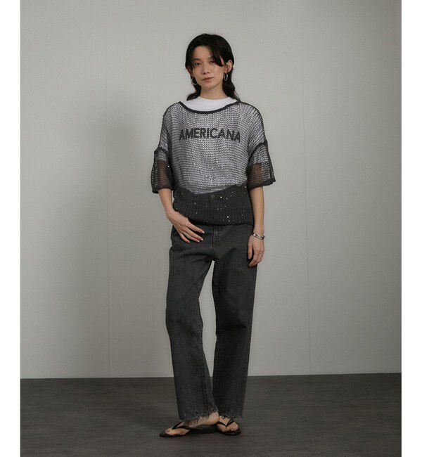 SALON adam et rope'「ギマコットンスパンコールプルオーバー」|ニット・セーター|