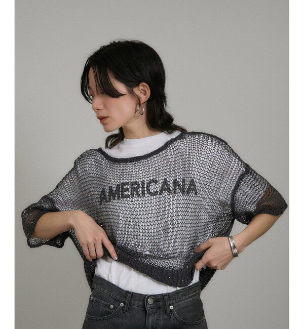 SALON adam et rope'「ギマコットンスパンコールプルオーバー」|ニット・セーター|