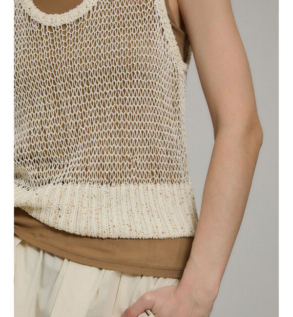 SALON adam et rope'「ギマコットンスパンコールベスト/タンク」|ベスト・ジレ|