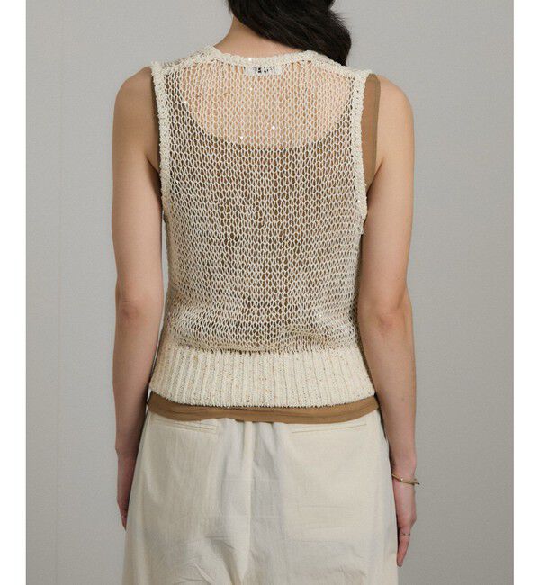 SALON adam et rope'「ギマコットンスパンコールベスト/タンク」|ベスト・ジレ|