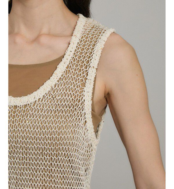 SALON adam et rope'「ギマコットンスパンコールベスト/タンク」|ベスト・ジレ|