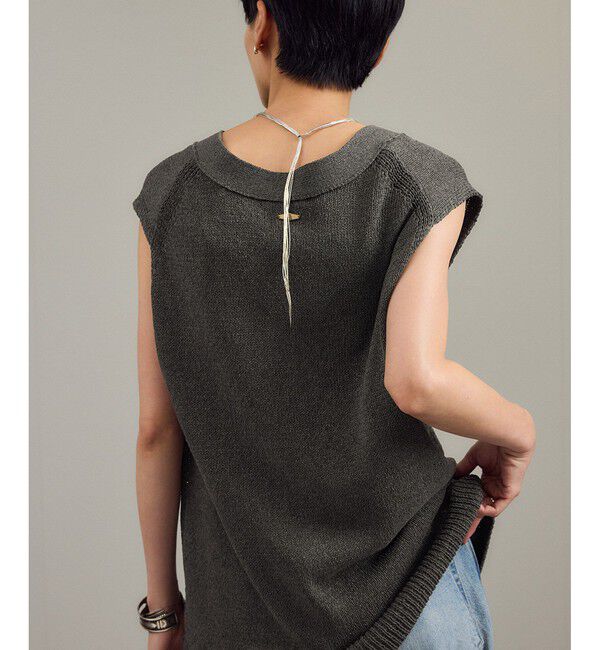 SALON adam et rope'「ペーパーヤーンジレ［手洗い可/和紙素材］」|ベスト・ジレ|