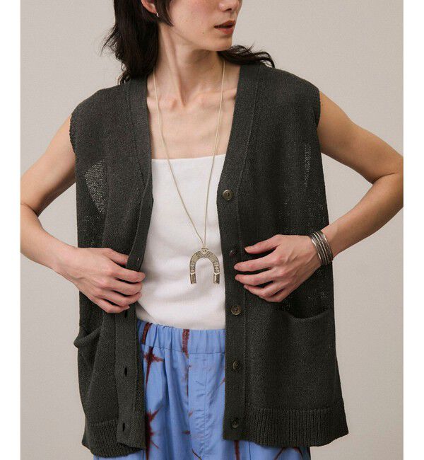 SALON adam et rope'「ペーパーヤーンジレ［手洗い可/和紙素材］」|ベスト・ジレ|