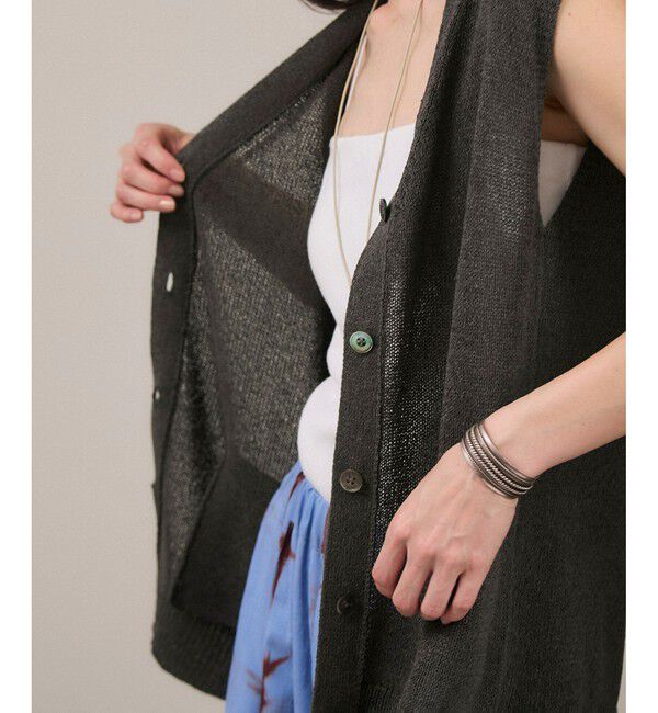 SALON adam et rope'「ペーパーヤーンジレ［手洗い可/和紙素材］」|ベスト・ジレ|