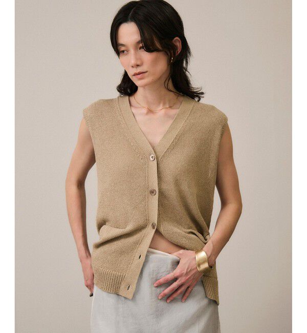 SALON adam et rope'「ペーパーヤーンジレ［手洗い可/和紙素材］」|ベスト・ジレ|