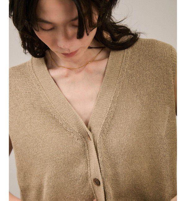 SALON adam et rope'「ペーパーヤーンジレ［手洗い可/和紙素材］」|ベスト・ジレ|