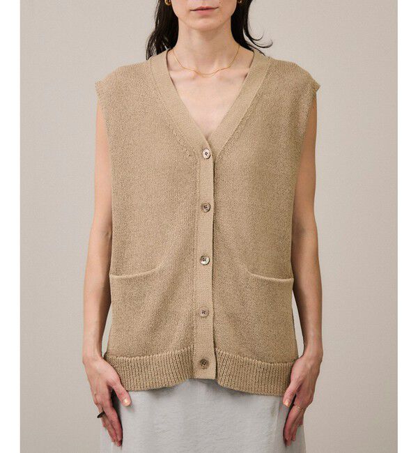 SALON adam et rope'「ペーパーヤーンジレ［手洗い可/和紙素材］」|ベスト・ジレ|