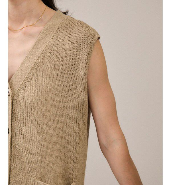 SALON adam et rope'「ペーパーヤーンジレ［手洗い可/和紙素材］」|ベスト・ジレ|