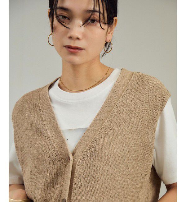 SALON adam et rope'「ペーパーヤーンジレ［手洗い可/和紙素材］」|ベスト・ジレ|