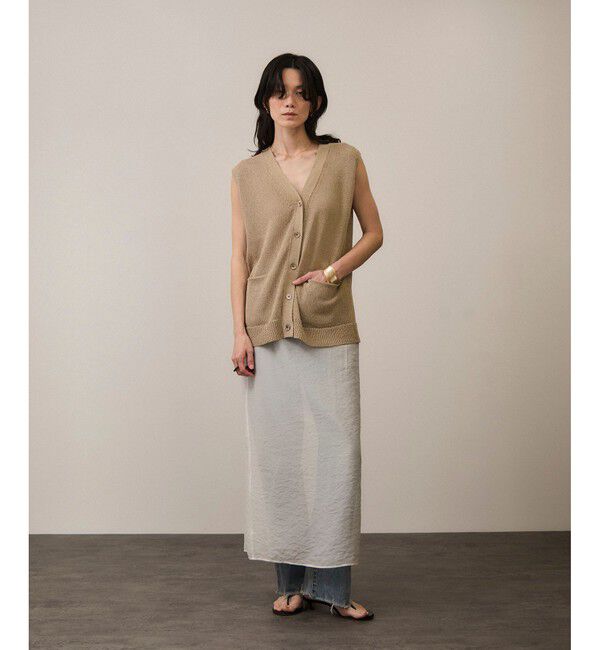 SALON adam et rope'「ペーパーヤーンジレ［手洗い可/和紙素材］」|ベスト・ジレ|