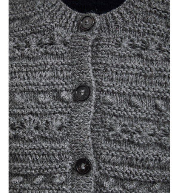 SALON adam et rope'「【WEB限定】クロップドパターンハンドニットジレ」|ベスト・ジレ|