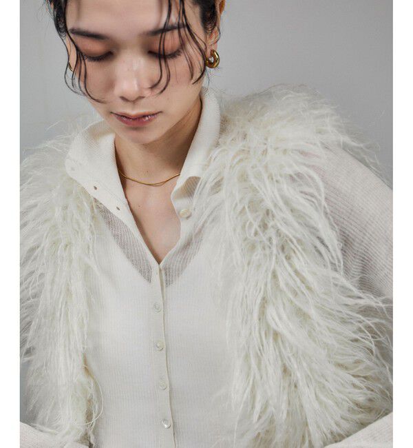 SALON adam et rope'「モヘヤロングシャギーハンドニットベスト」|ベスト・ジレ|
