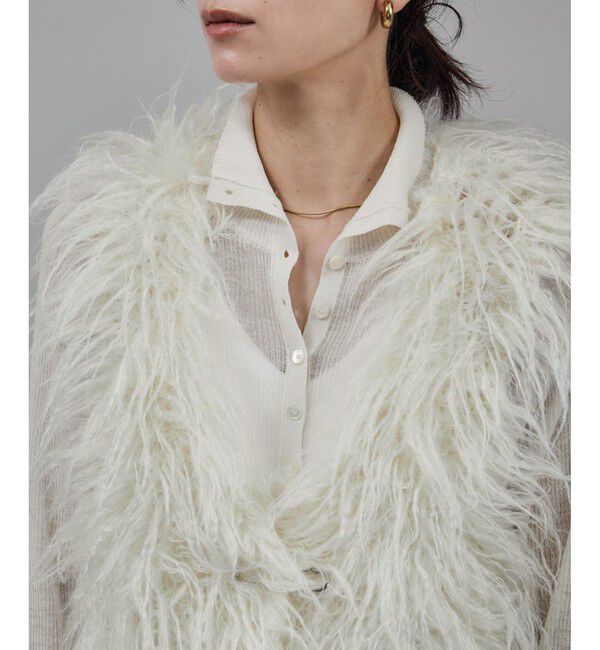 SALON adam et rope'「モヘヤロングシャギーハンドニットベスト」|ベスト・ジレ|