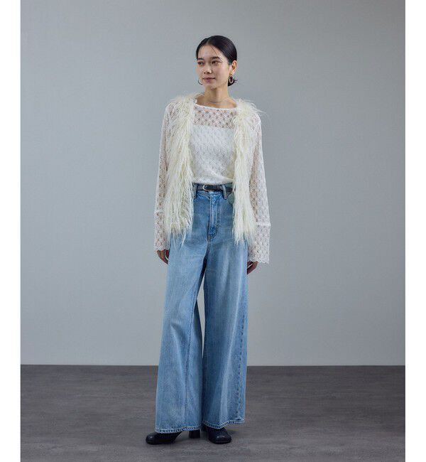 SALON adam et rope'「モヘヤロングシャギーハンドニットベスト」|ベスト・ジレ|