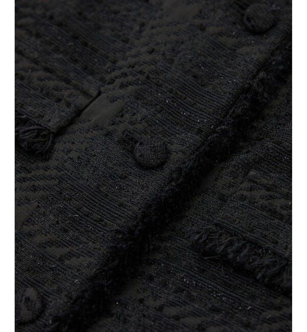 ROPE「サマーツイードハーフスリーブジャケット」|ノーカラージャケット|