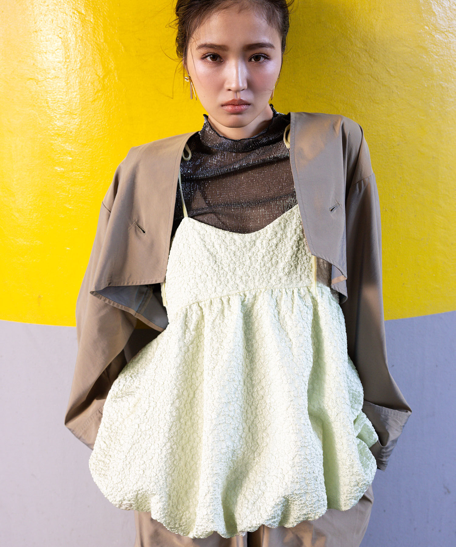 VIS「【セットアップ対応】マルチWAYミドル丈ジレトレンチコート」|トレンチコート|