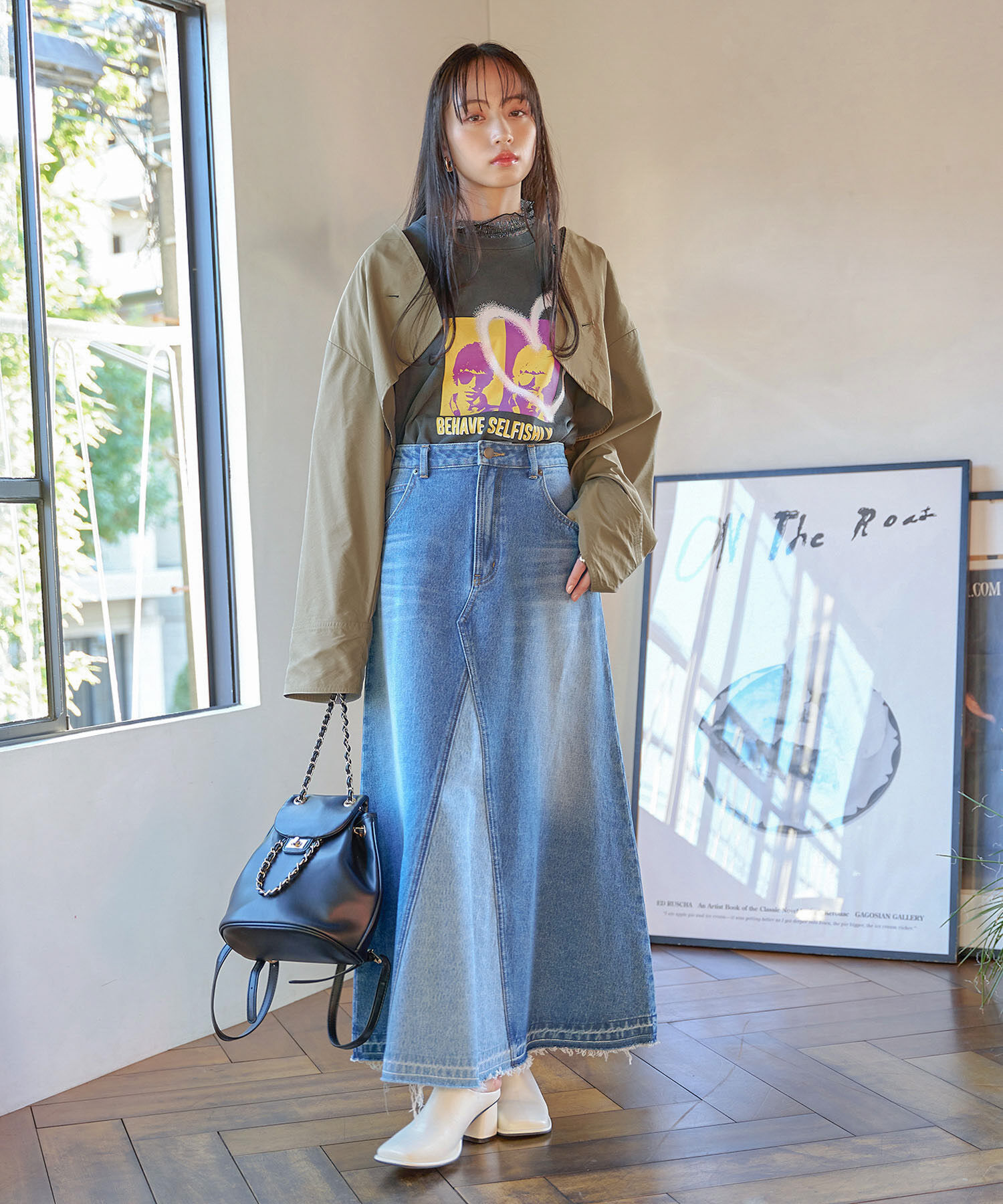 VIS「【セットアップ対応】マルチWAYミドル丈ジレトレンチコート」|トレンチコート|