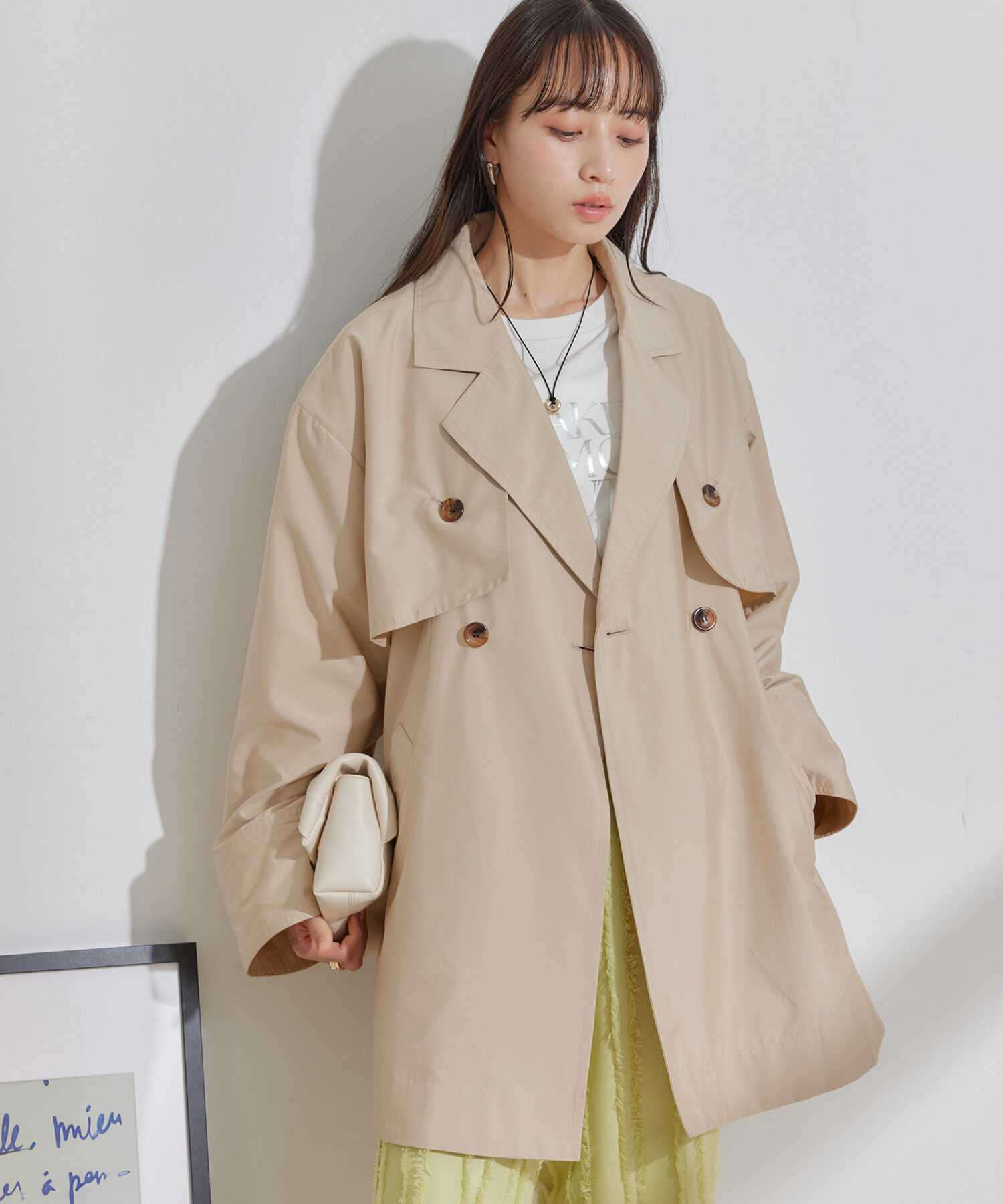 VIS「【セットアップ対応】マルチWAYミドル丈ジレトレンチコート」|トレンチコート|