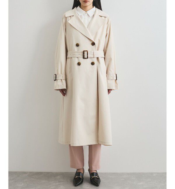 VIS「【定番人気】【撥水/UVケア】後ろタックトレンチコート スプリングコート」|トレンチコート|