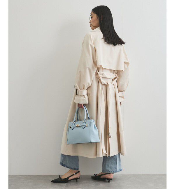 VIS「【定番人気】【撥水/UVケア】後ろタックトレンチコート スプリングコート」|トレンチコート|