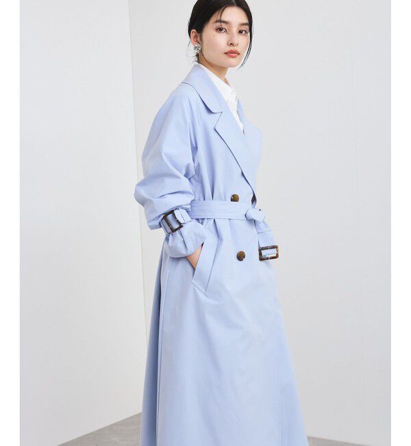 VIS「【定番人気】【撥水/UVケア】後ろタックトレンチコート スプリングコート」|トレンチコート|