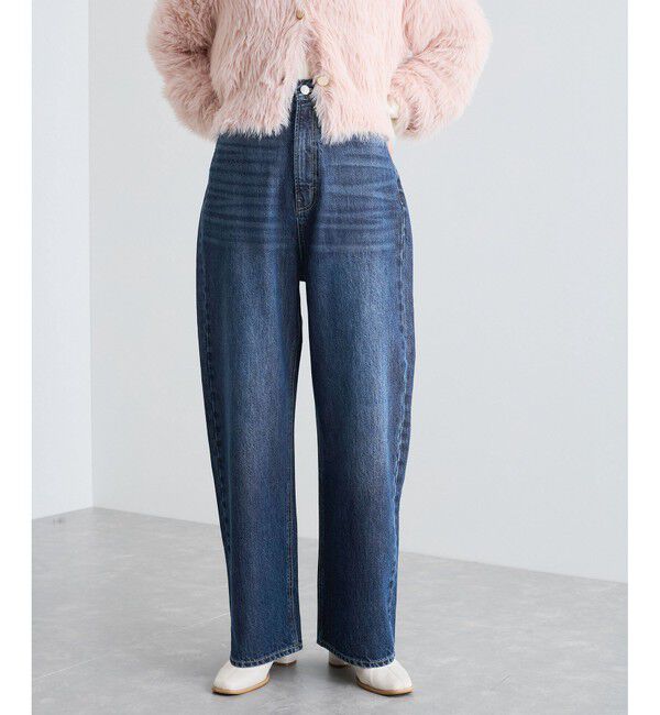 VIS「【洗える】ハイウエストルーズワイドデニム」|デニム|