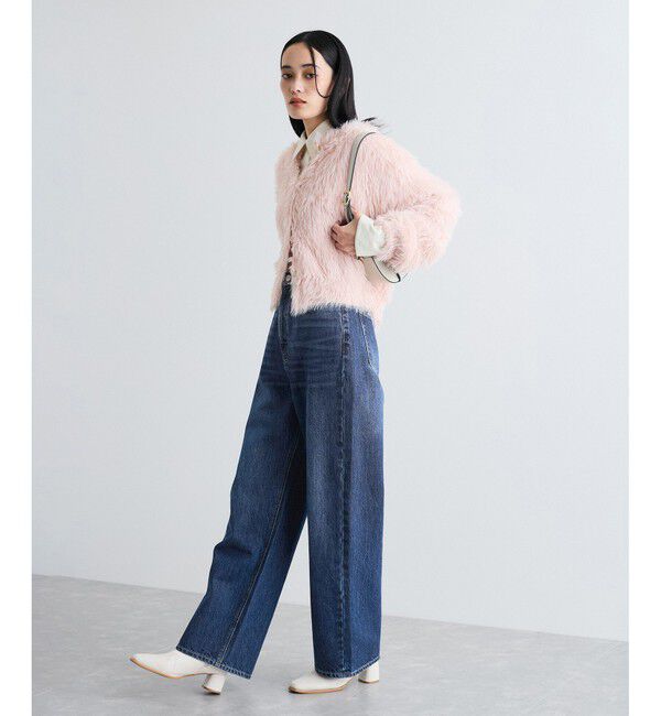 VIS「【洗える】ハイウエストルーズワイドデニム」|デニム|