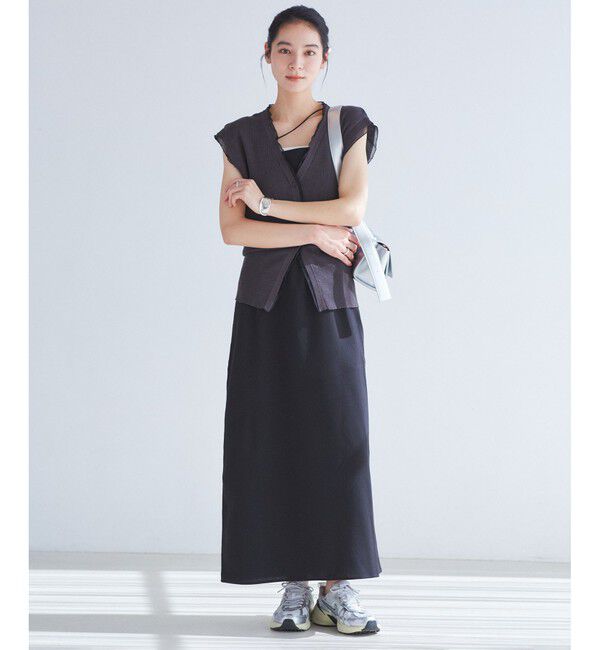 VIS「【WEB限定】シアーフリルサマーニットベスト」|ベスト・ジレ|