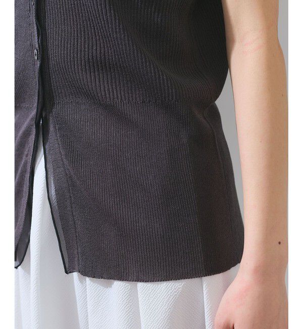 VIS「【WEB限定】シアーフリルサマーニットベスト」|ベスト・ジレ|