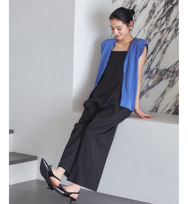 VIS「【WEB限定】シアーフリルサマーニットベスト」|ベスト・ジレ|