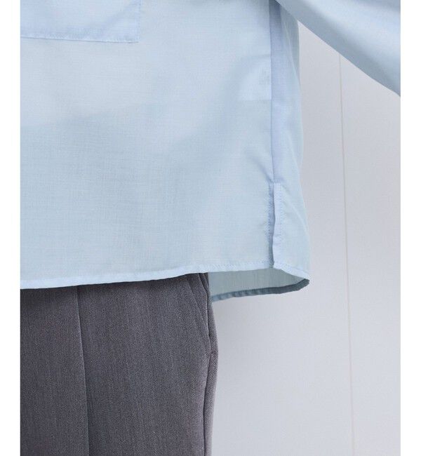 VIS「【防シワ/接触冷感/洗える】ボリュームスリーブショート丈シアーシャツ」|シャツ・ブラウス|