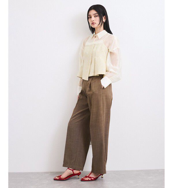 VIS「【洗える】アシンメトリーキャミビスチェ」|キャミソール|