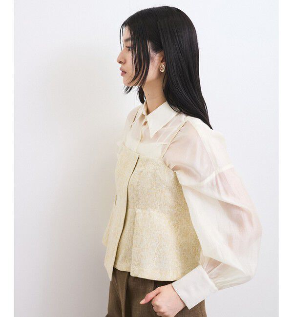 VIS「【洗える】アシンメトリーキャミビスチェ」|キャミソール|