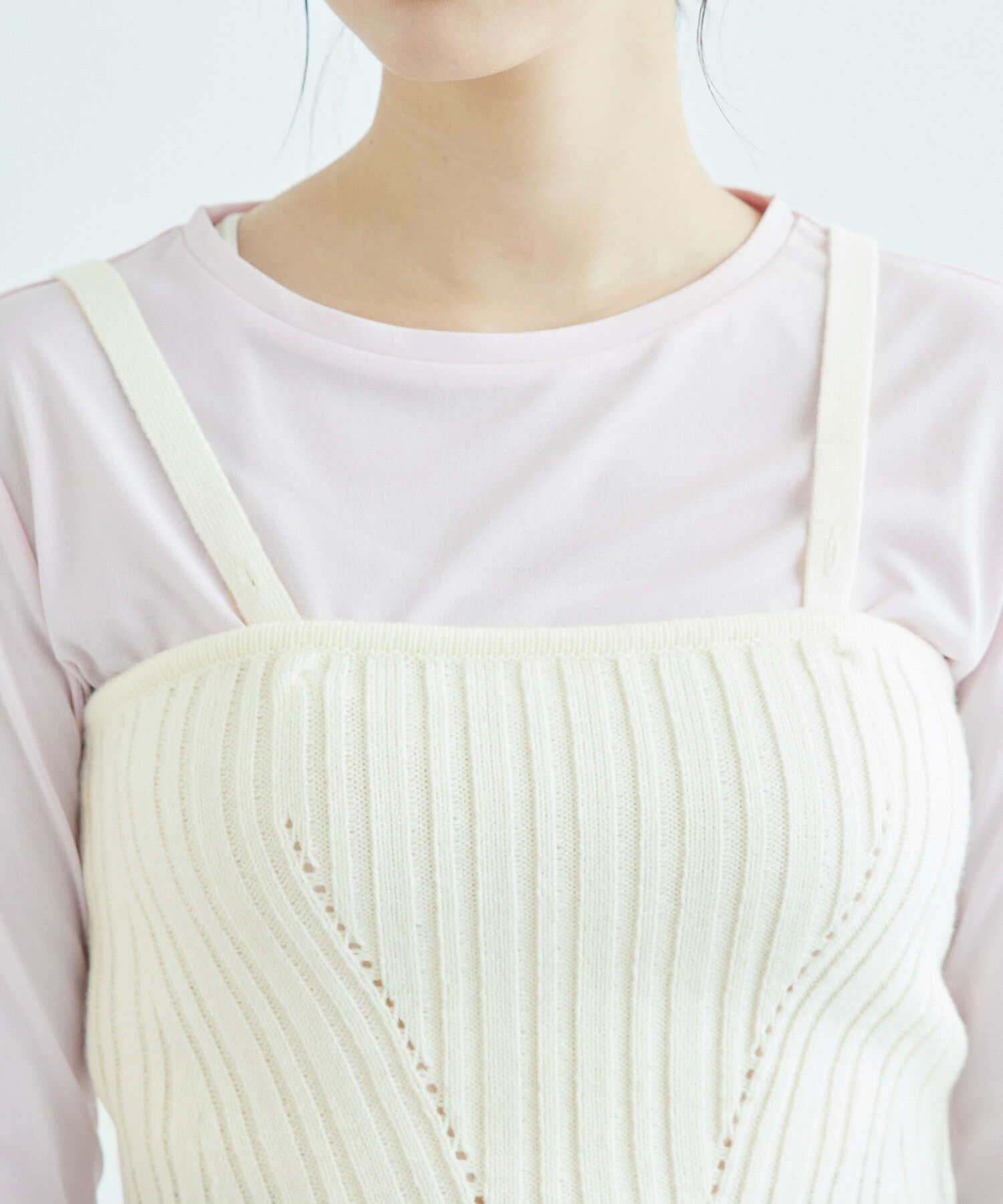 Rope&rsquo;Picnic「ラメ畔ニットビスチェ」|ベスト・ジレ|