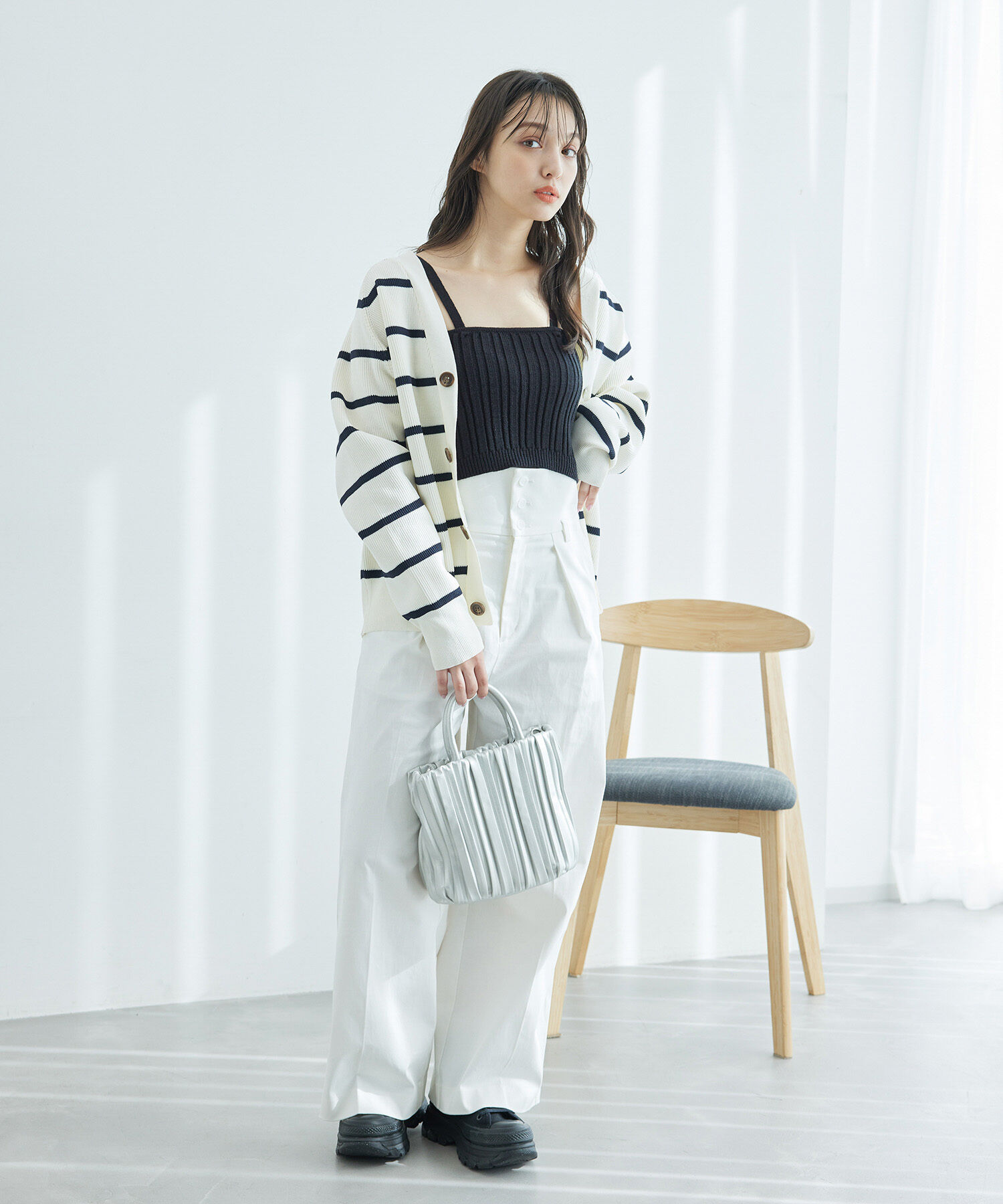 Rope&rsquo;Picnic「ラメ畔ニットビスチェ」|ベスト・ジレ|