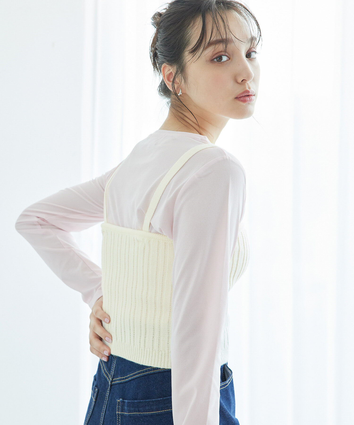 Rope&rsquo;Picnic「ラメ畔ニットビスチェ」|ベスト・ジレ|